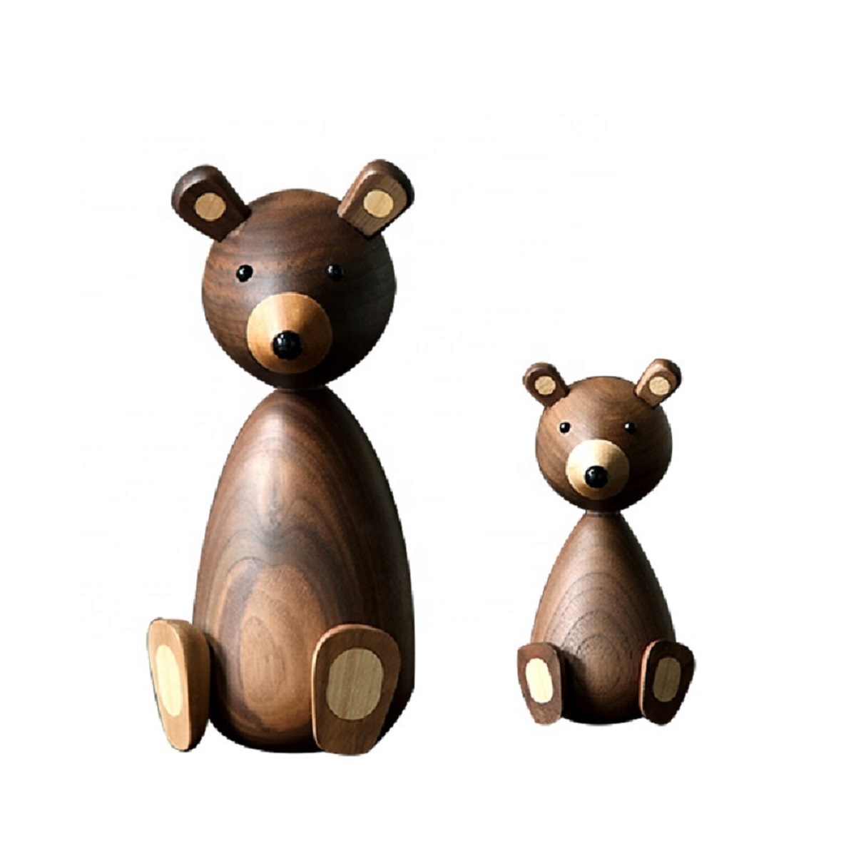 Wooden Animal Walnut Bear Decoration